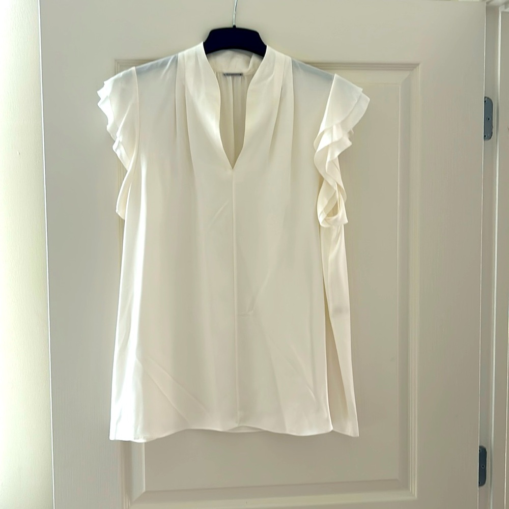 White Silk Blouse. Elie Tahari. Size XL. Never worn.